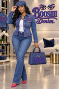 BOOSHII — Blue Denim Jacket & Jeans Set
