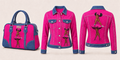 BOOSHII — Hot Pink Denim Jacket — Blue Trim