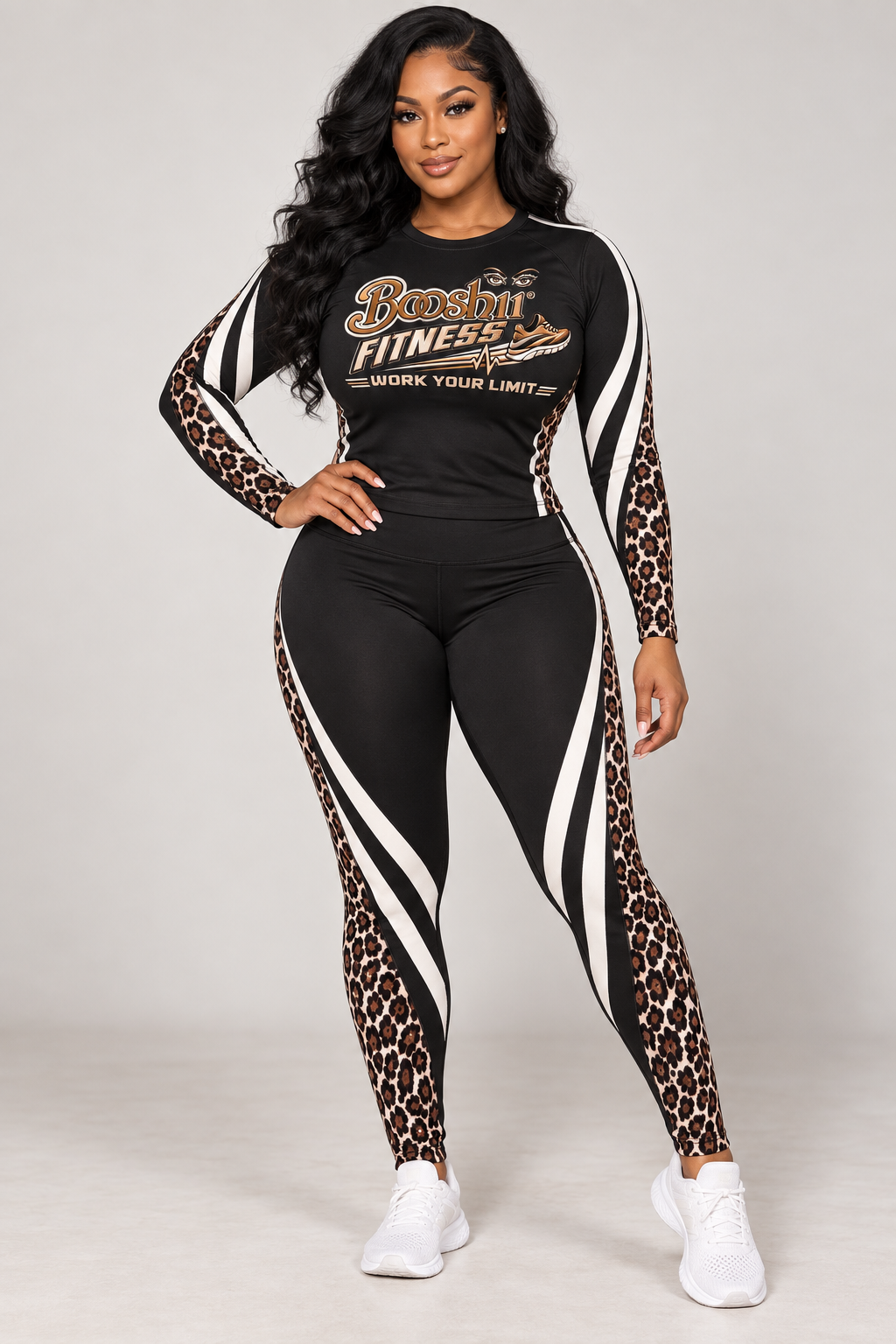 BOOSHII — Leopard Accent Workout Set