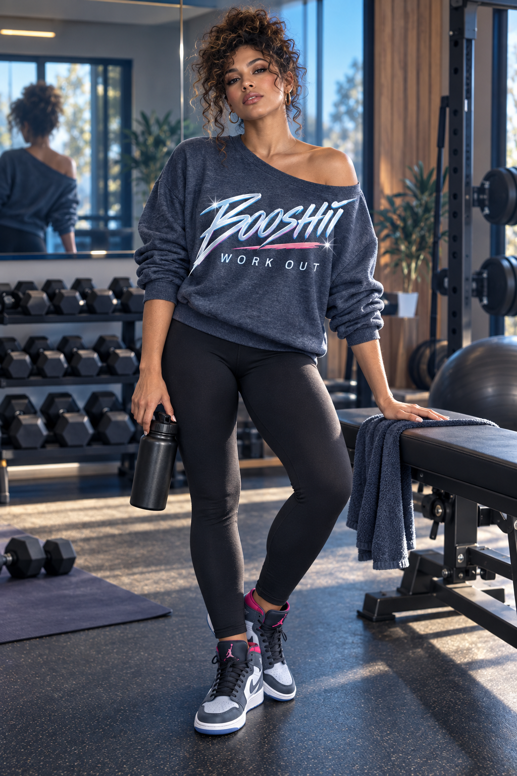 BOOSHII — Retro Fitness Sweatshirt & Leggings