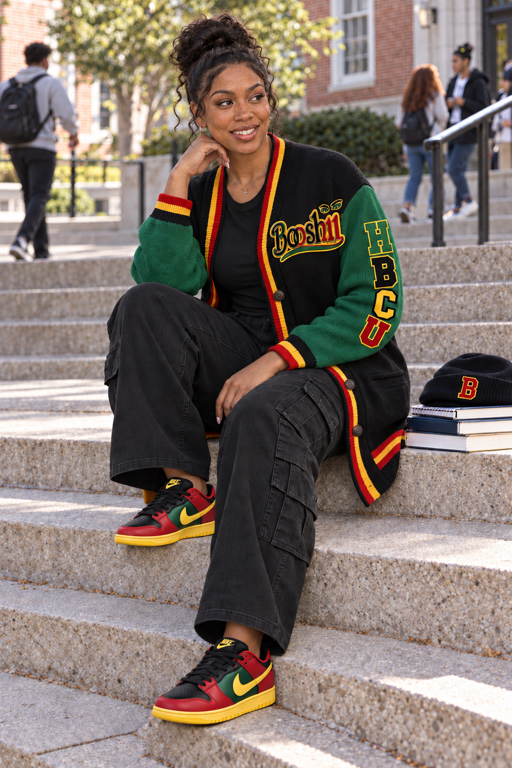 Phoebe Heritage Tracksuit — HBCU design preview; Matching top and trousers