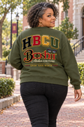 Olive Heritage Sweatshirt — HBCU design preview; One sweatshirt; back design shown