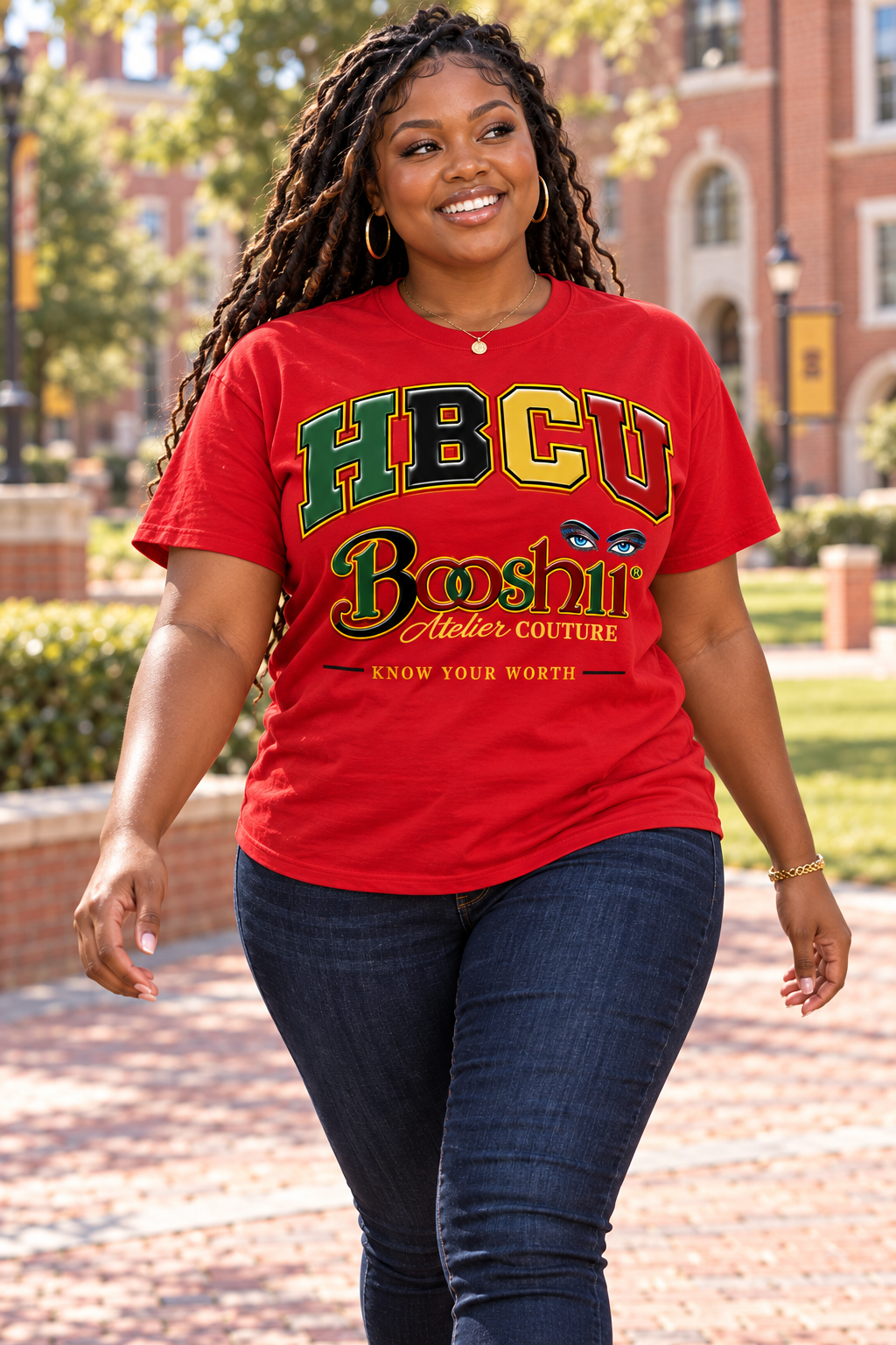 Red Heritage Tee — HBCU design preview; One T-shirt