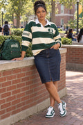 Green and Cream Heritage Matching Bag — HBCU design preview; One bag; rugby top sold separately