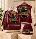 Burgundy Crest Beanie — HBCU design preview; One beanie; jacket and backpack sold separately